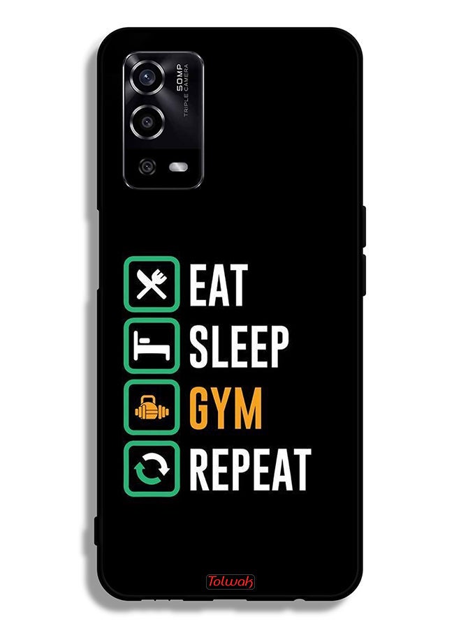 Tolwak Oppo A55 4G Protective Case Cover Eat Sleep Gym Repeat - Image 2