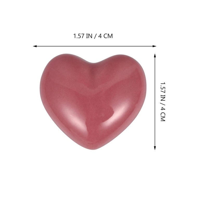 Pink Ceramic Heart Drawer Pull Handles 10pcs 4x4x3cm Cabinet Knobs for Kitchen Furniture - Image 3