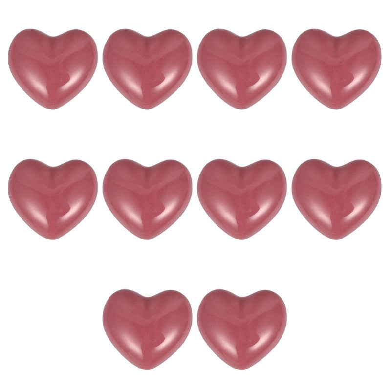Pink Ceramic Heart Drawer Pull Handles 10pcs 4x4x3cm Cabinet Knobs for Kitchen Furniture - Image 2