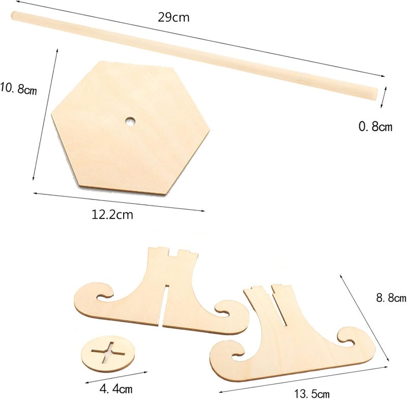 Wood Donut Display Stand Dessert Bar Board Holder for Birthday Wedding Party Cake Decor,Hexagon