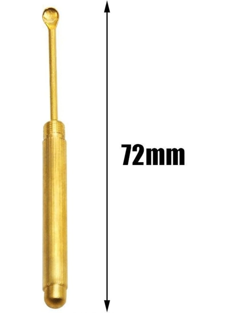 Generic Ear Wax Removal Tool Portable Ear Pick Folding Type Copper Ear-Pick Cleaner Ear Spoon Ear Clean Tool Attached Key Ring Mini Tool Supplies - 1pc - Image 5