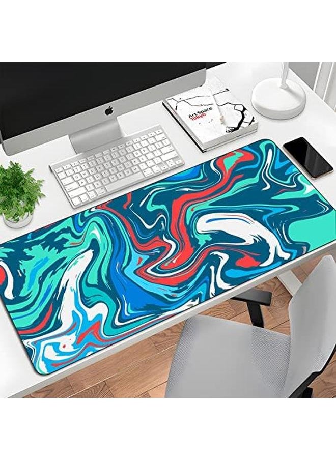 erorex - 【5 Colors 3 Sizes】 3Mm Thickness Fluid Pattern Gaming Mouse Pad Extended Big Mouse Pad Large Desk Pad Long Computer Keyboard Mouse Mat Mousepad Office Desk Accessories Gifts 39.5" L*16.8" W - Image 1