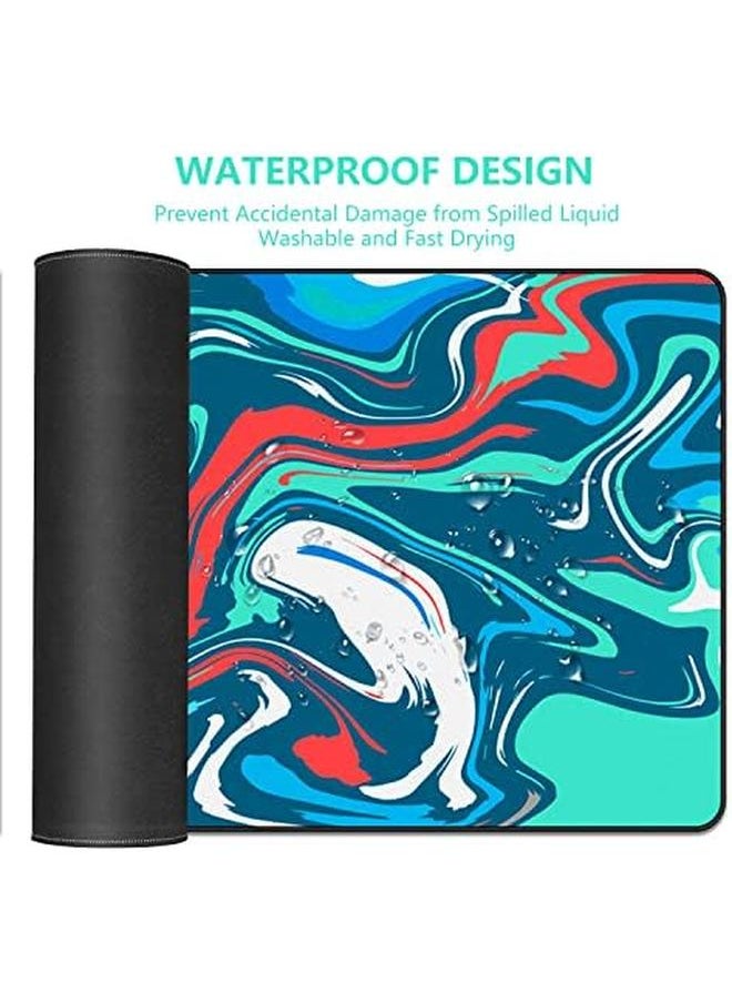 erorex - 【5 Colors 3 Sizes】 3Mm Thickness Fluid Pattern Gaming Mouse Pad Extended Big Mouse Pad Large Desk Pad Long Computer Keyboard Mouse Mat Mousepad Office Desk Accessories Gifts 39.5" L*16.8" W - Image 1