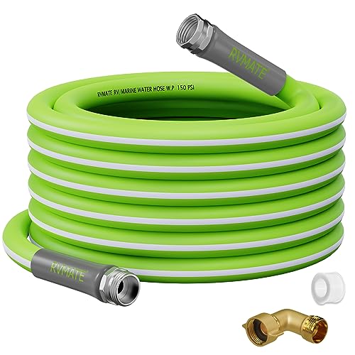 RVMATE RV Water Hose 50FT, 5/8” Inner Diameter Drinking Water Hose Lead-free, No Leaking Garden Hose For RV/Trailer/Camping, RV Accessories - Image 1