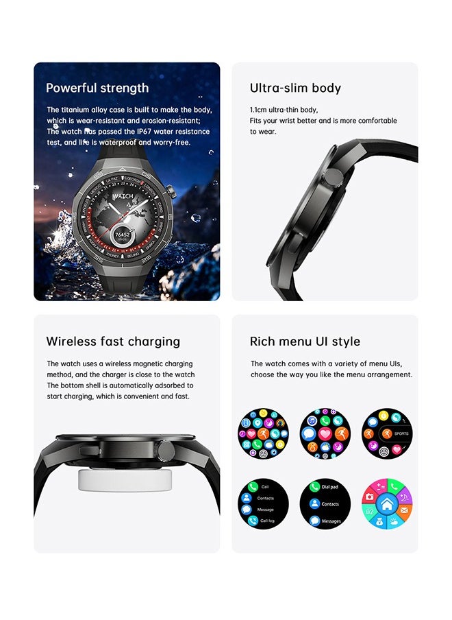 Kalobee - Smartwatch for Men and Women, 1.53" Display, Heart Rate, Blood Oxygen & Sleep Monitor, Fitness Tracker with 3 Straps, IP67 Waterproof, Compatible with Android & iOS (Black) - Image 1