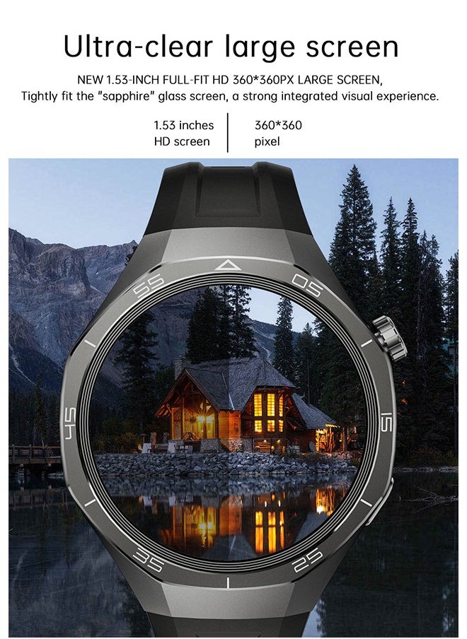 Kalobee - Smartwatch for Men and Women, 1.53" Display, Heart Rate, Blood Oxygen & Sleep Monitor, Fitness Tracker with 3 Straps, IP67 Waterproof, Compatible with Android & iOS (Black) - Image 1