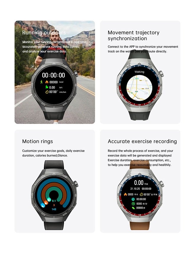 Kalobee - Smartwatch for Men and Women, 1.53" Display, Heart Rate, Blood Oxygen & Sleep Monitor, Fitness Tracker with 3 Straps, IP67 Waterproof, Compatible with Android & iOS (Black) - Image 1