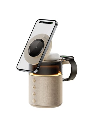 Cream - 5 in 1 Wireless Charger - MagSafe Compatible