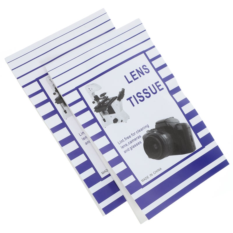 100 Pcs Dust-Free Microscope Camera Lens Cleaning Paper Supply (White) - Image 1