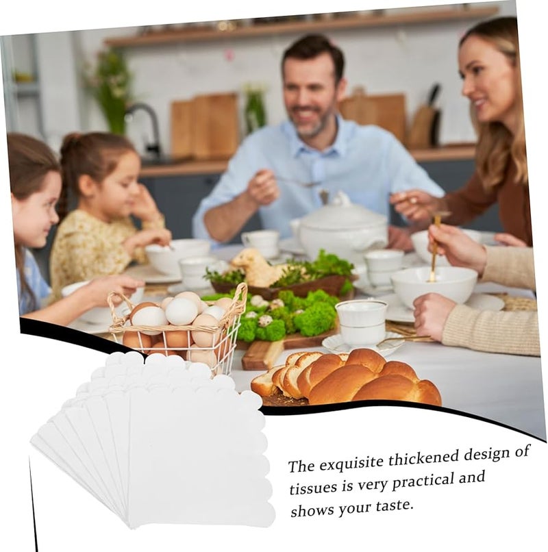 Beaupretty White Paper Dinner Napkins 33X33CM For Weddings Parties Lunches - Image 5