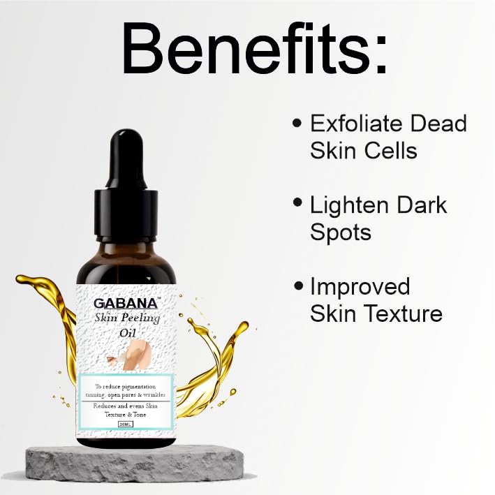 GABANA Skin Peeling Oil for Men and Women (Pack of 3, 30 ml)|Helps Improve Skin Texture and Tone, Hydrating and Nourishing Formula, For a Smooth & Refreshed Look, Suitable for All Skin Types| - Image 4