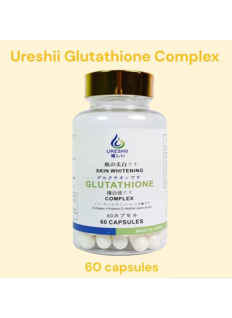 Ureshii URESHII Skin Whitening Glutathione Complex 60 Capsules 