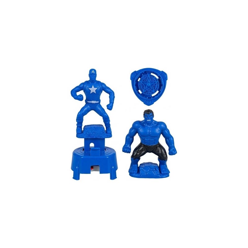 AVENGERS Combat Gyro Super Hero Spinning Top Toy Set for Young Players, Avengers Theme, Blue, Captain America and Hulk Figures | Bright Ideas - Image 1