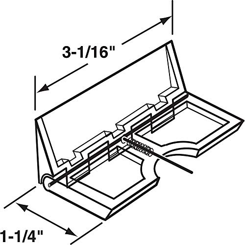 Prime-Line U 9842 Clear Lucite, Glass Surface Patio Door Lock, Self Adhesive (2 Pack) - Image 3