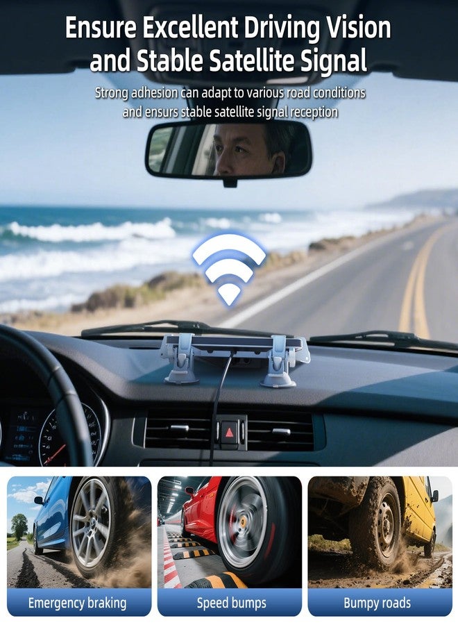 DuHeSin Starlink Mini Car Mount for Dashboard, Starlink Mini Suction Cup Mount for Dashboard & Windshield, Secure Mounting Kit for Most Vehicles and Ensures Stable Driving and Satellite Signal - Image 2