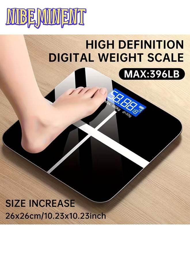 NIBEMINENT Home Bathroom Digital Weight Scale | High-Precision, Max 180kg/396.8LB, Large LCD Display, -Powered (AAA Not Included) - Image 1