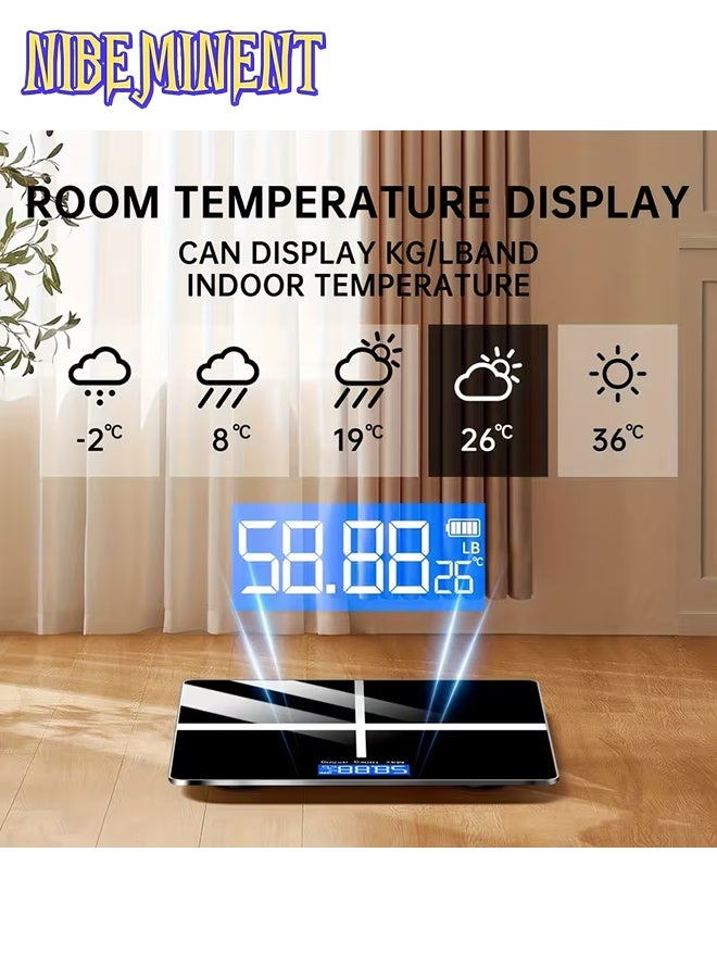 NIBEMINENT Home Bathroom Digital Weight Scale | High-Precision, Max 180kg/396.8LB, Large LCD Display, -Powered (AAA Not Included) - Image 5