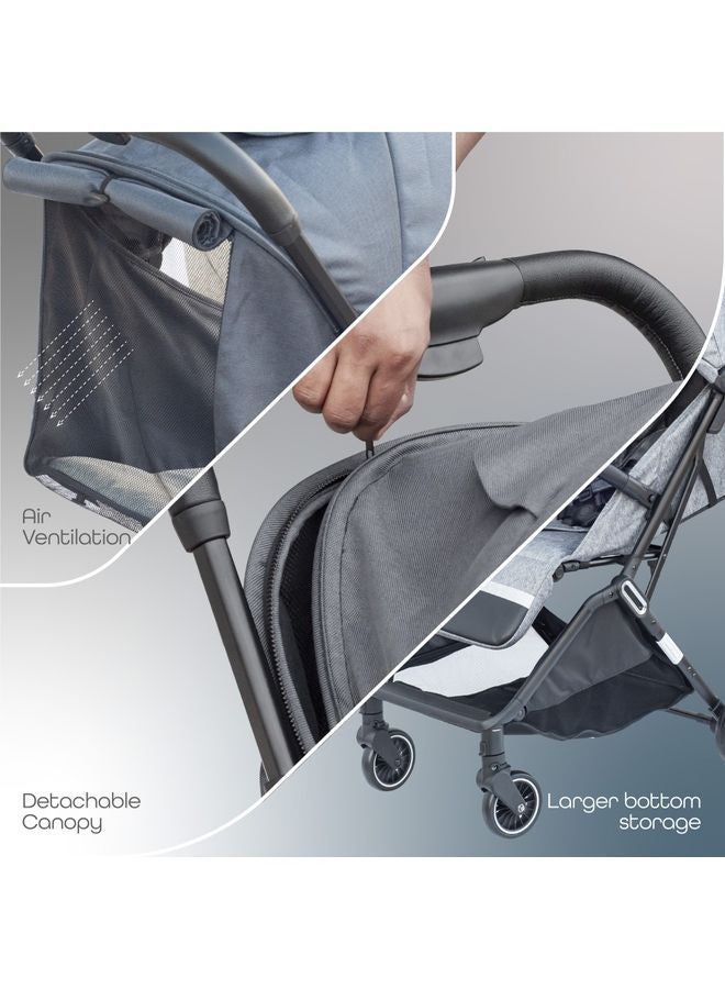 Moon Pronto Autofold stroller -SENIOR GREY - Image 4
