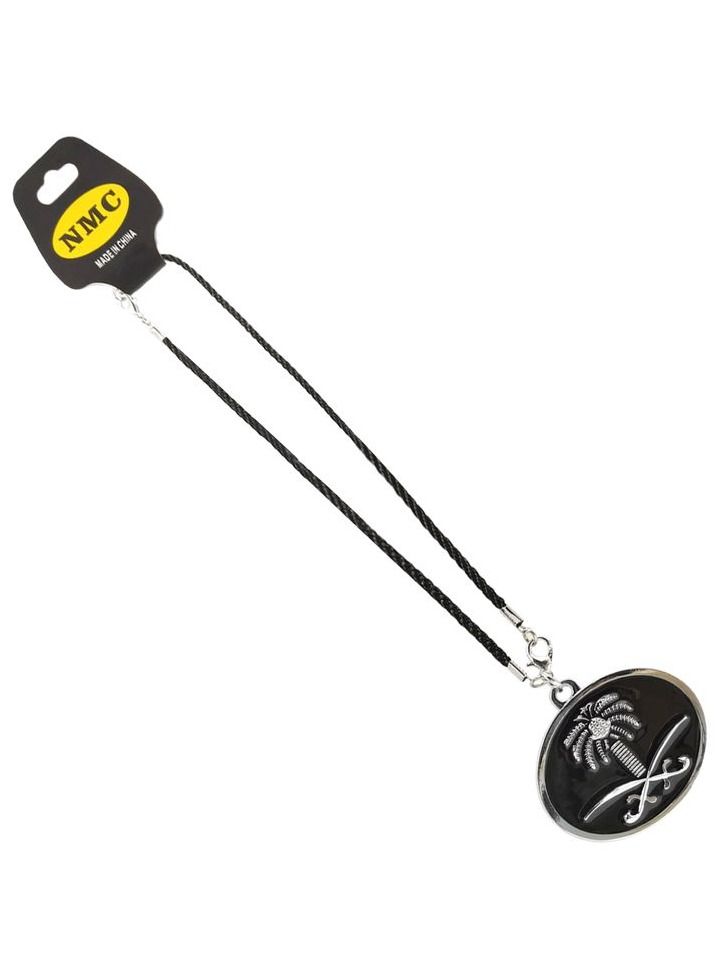 سعودي المملكة العربية السعودية الوطنية شعار شعار سيارة مرآة معلقة قلادة صغيرة سلسلة زخرفة معدنية مع شعار المملكة العربية السعودية قلادة 1 قطعة - Image 1