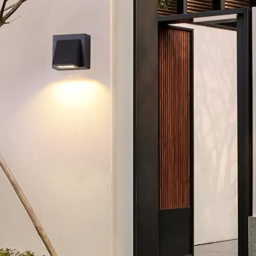 Groeien (Pack of 2) 5 Watt Exterior Wall Mounted Step Up Down Light Fixture Lamp (2)(Aluminium) - Image 5