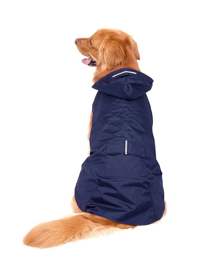 Loquat Reflective Raincoat With Leash Hole Blue - Image 3