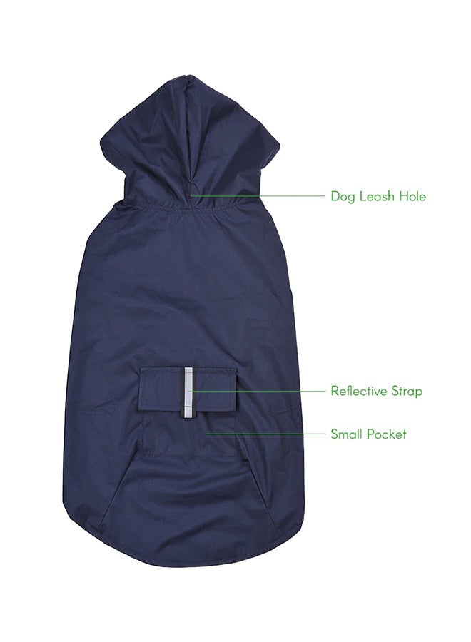 Loquat Reflective Raincoat With Leash Hole Blue - Image 2