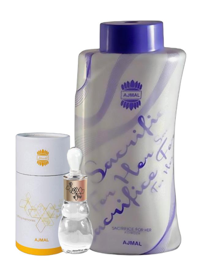 Ajmal Musk Silk 12 Ml Pack & Sacrifice Powder For Her 100grams Bundle - Image 1