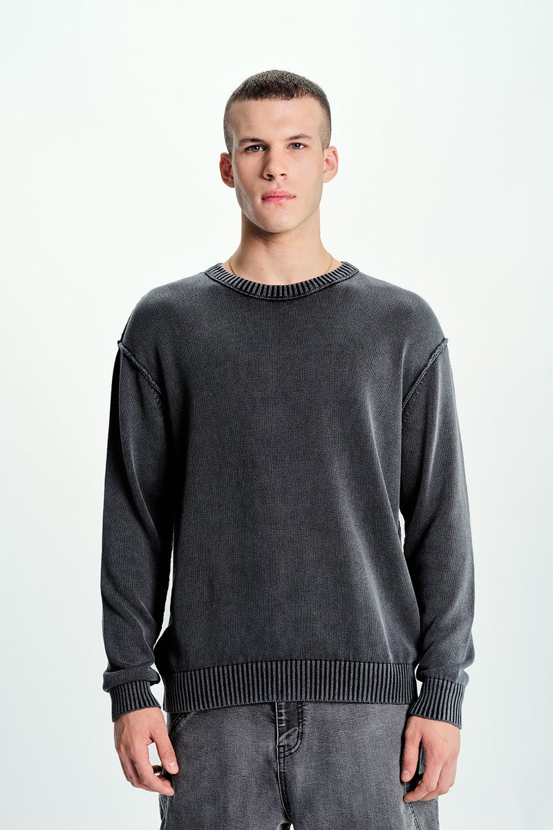 Bonkers Corner Charcoalcast Crewneck Sweatshirt For Men's - Image 3