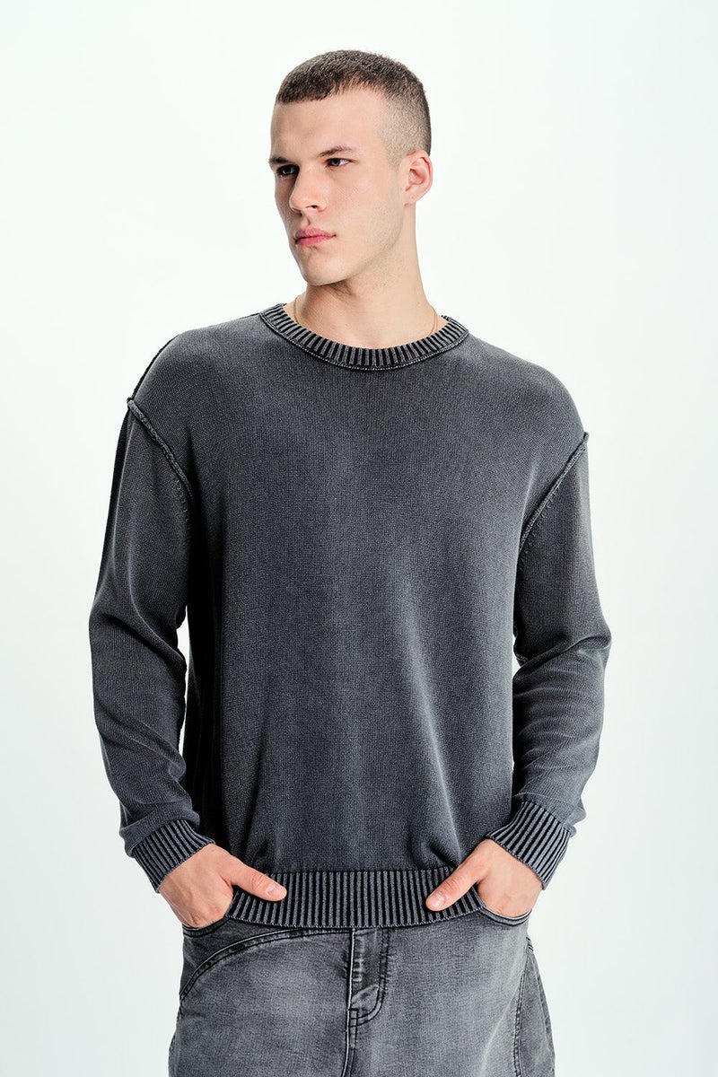 Bonkers Corner Charcoalcast Crewneck Sweatshirt For Men's - Image 1