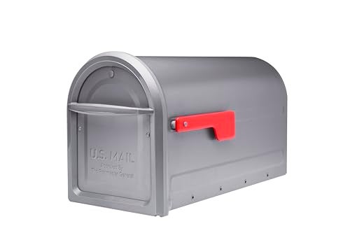 Architectural Mailboxes Mapleton™ Heavy Duty Steel Metal Post Mounted Mail Box for Outside, Graphite, Large Curbside Mailbox with Magnetic Latch - Image 1