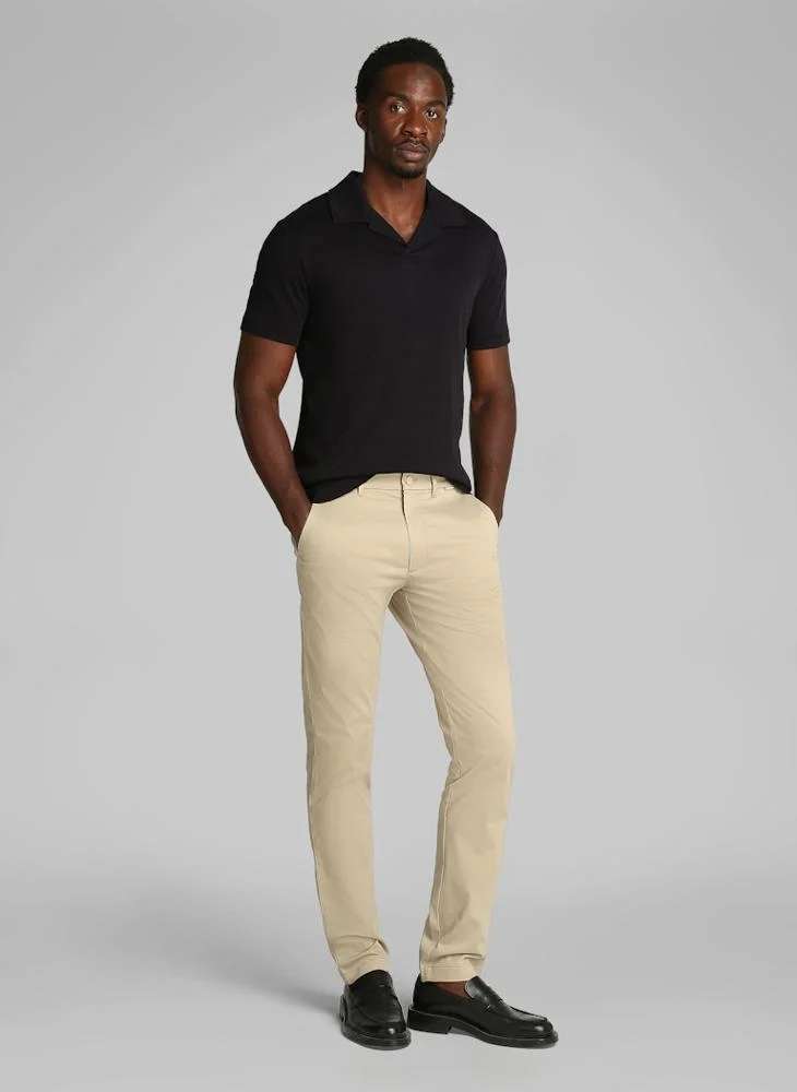 CALVIN KLEIN Cuban Collar Short Sleeve Polo