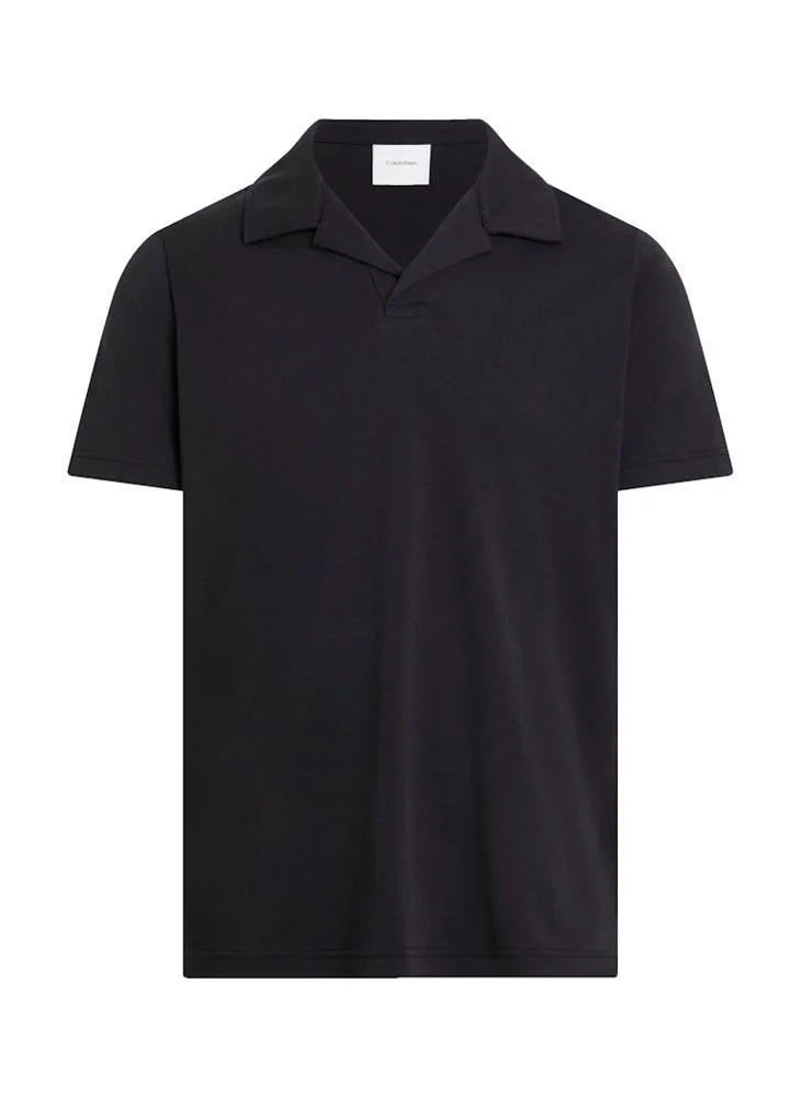 CALVIN KLEIN Cuban Collar Short Sleeve Polo