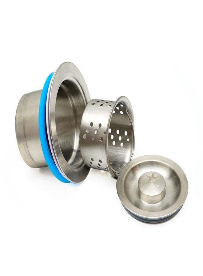 STARSTAR Kitchen Sink Stainless Steel Drain Assembly Kit for 3-1/2-inch Sink Opening Size, Removable Deep Sink Strainer Basket with Sink Stopper/Sealing Lid (Stainless Steel) - Image 5