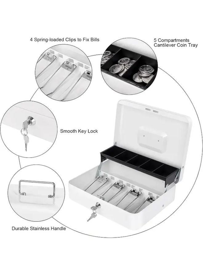صندوق إيداع نقدي بقفل ومفتاح ودرج للبيت والمكتب - Image 4