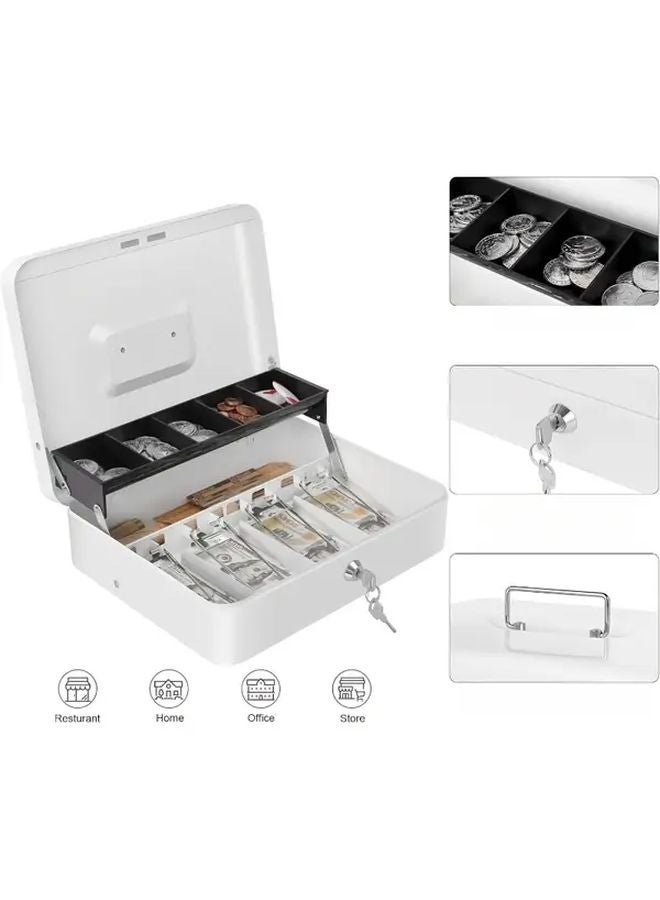 صندوق إيداع نقدي بقفل ومفتاح ودرج للبيت والمكتب - Image 5