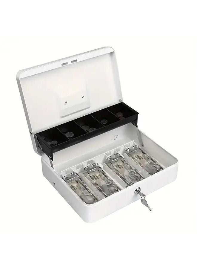 صندوق إيداع نقدي بقفل ومفتاح ودرج للبيت والمكتب - Image 1