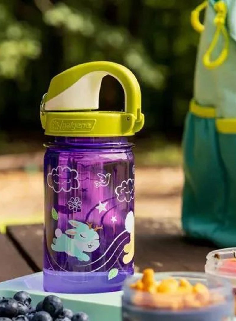Nalgene USA Kids 350ml OTF Tritan Renew Bottle Purple Jackalope Sustain