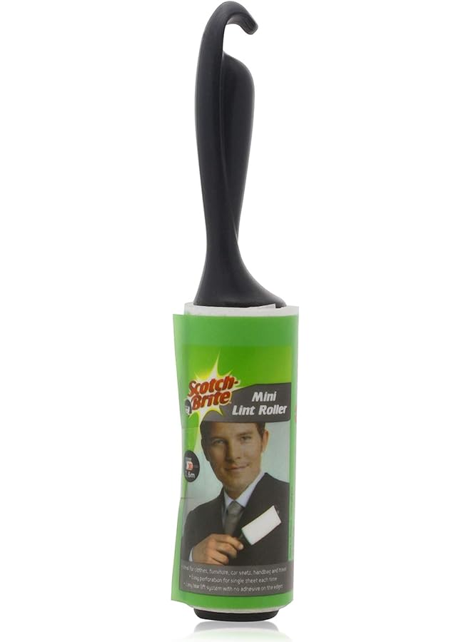 Scotch Brite Mini Lint Roller 30 Sheets 1 Lint Roller Pack Ideal For Cleaning Dust And Hair From Clothes And Fabric Portable And Reusable Lint Remover For Clothes Dog And Cat Hair - Image 1