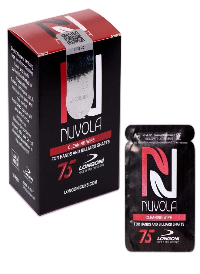 Longoni Nuvola Cleaning Wipes for Pool Billiard Cue Shafts and Hands 10 pcs - Image 2