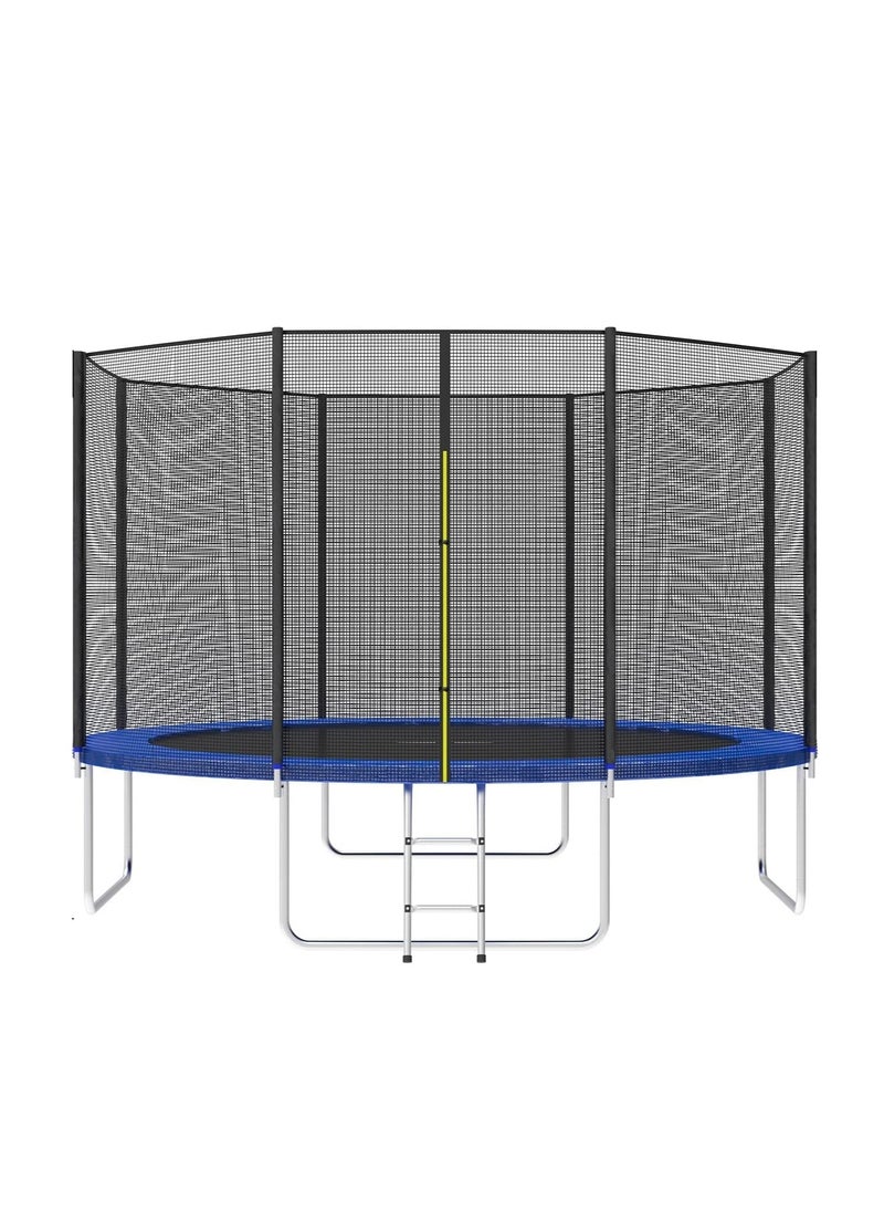 Yalla HomeGym Homegym 12Ft Trampoline With Enclosure Net For Kids & Adults Outdoor Trampoline With Safety Net Wear-Resistant Recreational With Ladder  - Image 1