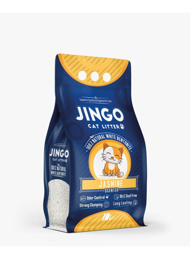 جينجو رمل القطط برائحة الياسمين- 10 لتر