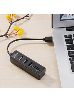 نيبمينينت موزع ب3 منافذ USB 2.0 مع قارئ بطاقات SD/TF أسود  - Image 2