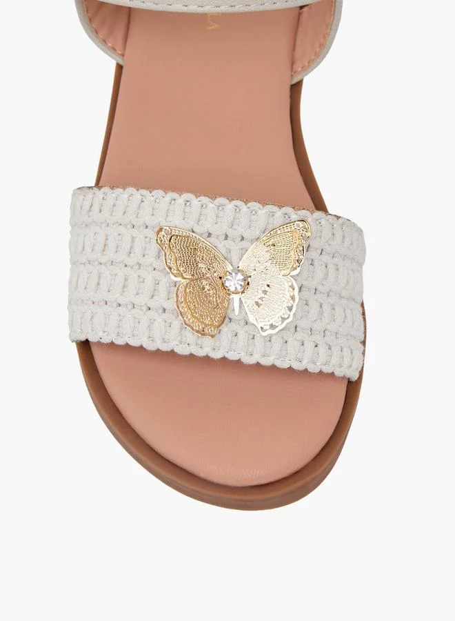 Flora Bella By Shoexpress WHITE Flora Bella Girls Hook & Loop Sandals for Women | Best Price UAE