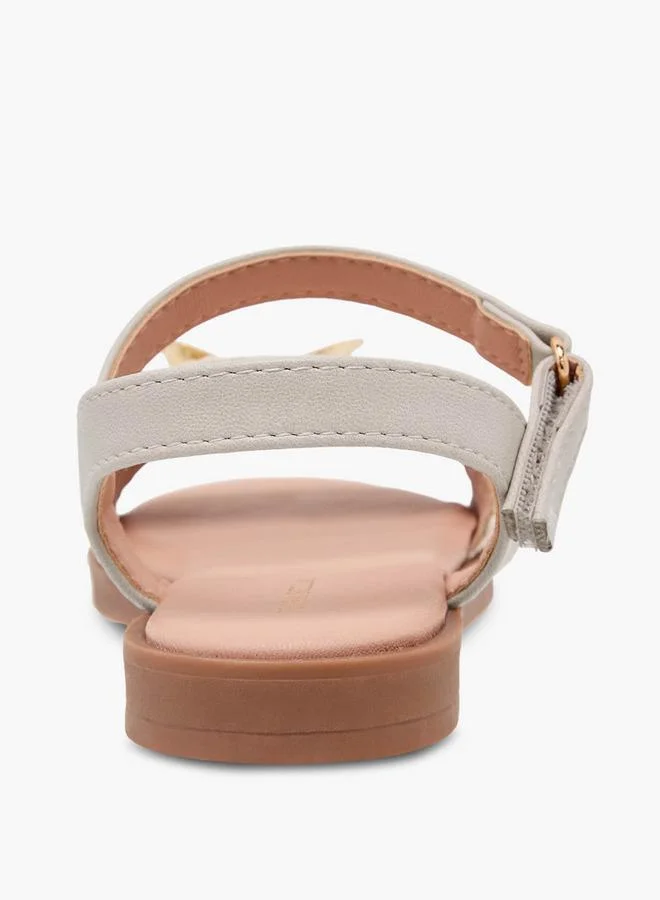 Flora Bella By Shoexpress WHITE Flora Bella Girls Hook & Loop Sandals for Women | Best Price UAE