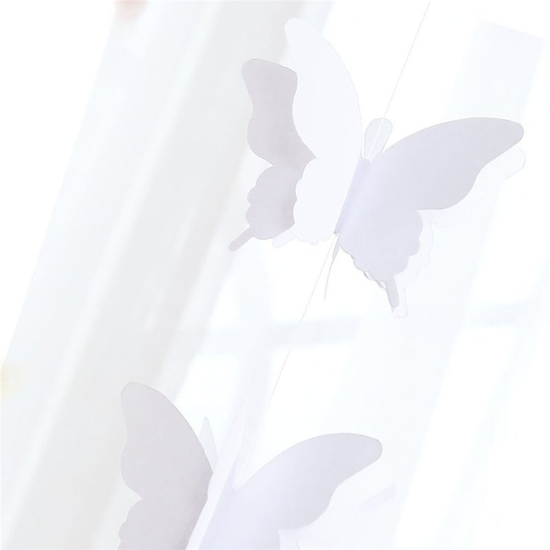zilue Butterfly Banner Decorative Paper Garland for Wedding Baby Shower Birthday Theme Decor 110 Inches Long Pack of 2 Pieces White - Image 2