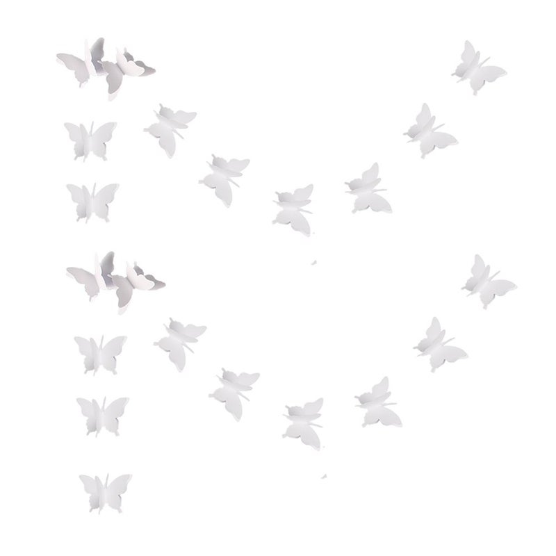 zilue Butterfly Banner Decorative Paper Garland for Wedding Baby Shower Birthday Theme Decor 110 Inches Long Pack of 2 Pieces White - Image 1