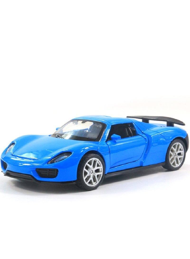 هالامودو 1:36 سبيكة نموذج السيارة , سحب مرة أخرى لعبة السيارة , نموذج السيارة للأطفال فتى فتاة هدية , شاشة الجمع , أزرق - Image 1