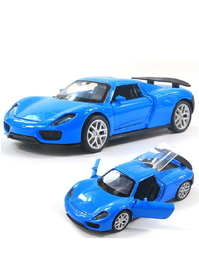 هالامودو 1:36 سبيكة نموذج السيارة , سحب مرة أخرى لعبة السيارة , نموذج السيارة للأطفال فتى فتاة هدية , شاشة الجمع , أزرق - Image 2