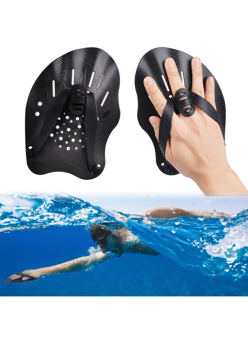 GNAFOTU Swimming Hand Paddles for Adult and Junior (1 Pair), Power Strength Train Swim Fins Pool Exercise Swimming Accessories for Novice and Professional Use  - Image 1