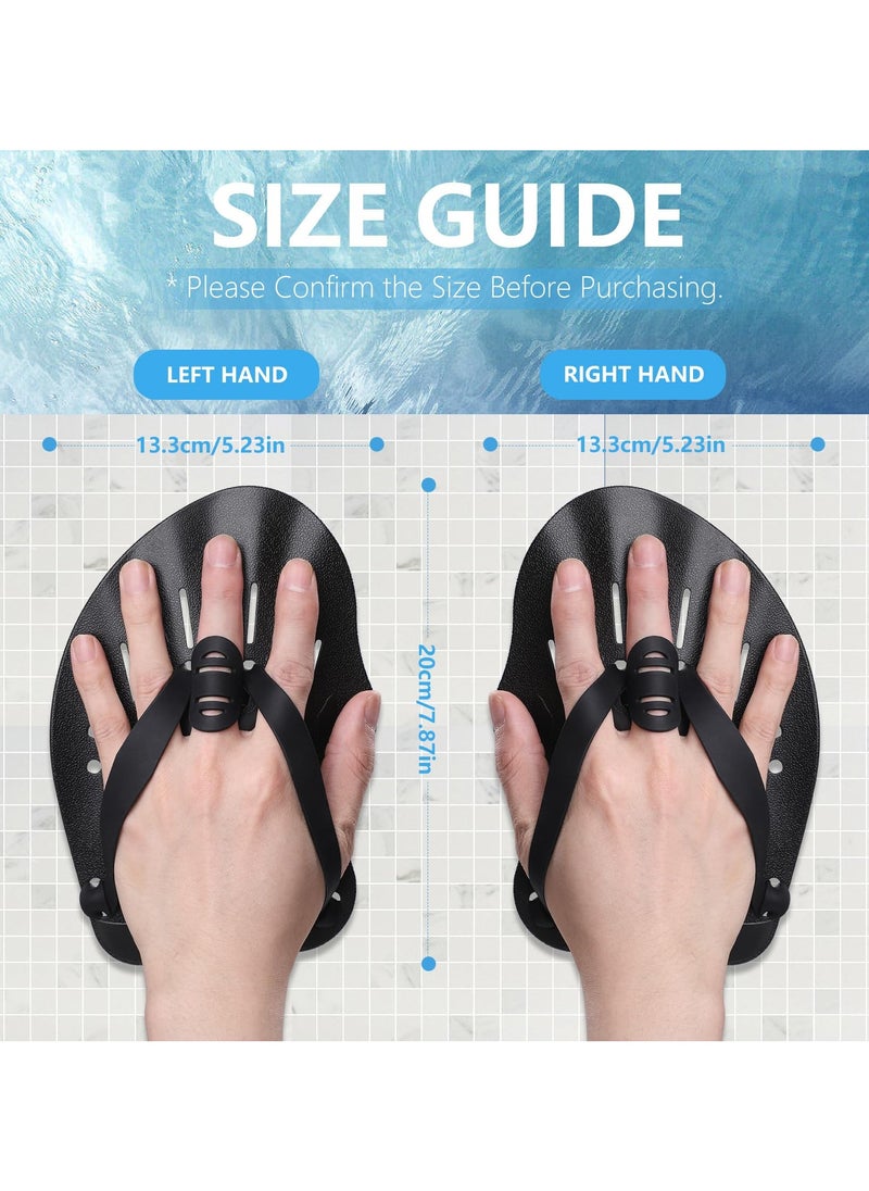 GNAFOTU Swimming Hand Paddles for Adult and Junior (1 Pair), Power Strength Train Swim Fins Pool Exercise Swimming Accessories for Novice and Professional Use  - Image 5